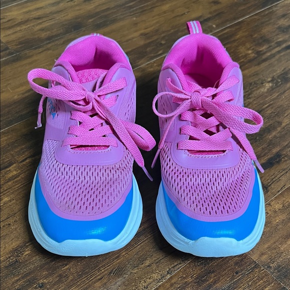 Nautica Kids Bright Pink with Blue Trim Athletic Sneakers Size 4 - Picture 4 of 11
